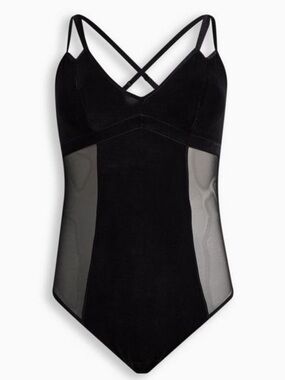 NWT Torrid Velour and Mesh Bodysuit